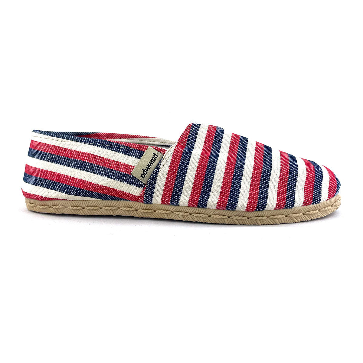 Alpargatas - Patterned White, Blue & Red